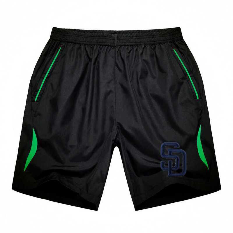 Men's San Diego Padres Black Green Stripe MLB Shorts,We sell and wholesale Men's San Diego Padres Black Green Stripe MLB Shorts on line form chian!